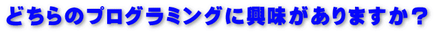 どちらのプログラミングに興味がありますか？